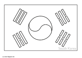 Image du drapeau de afrique du sud. Coloriage Coree Du Sud Coloriages Gratuits A Imprimer Dessin 6317