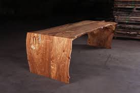 Sustainably Salvaged Elm Handmade Into A 6 Foot Long Live Edge Waterfall Dining Table This Table Also W Handmade Dining Table Furniture Hardwood Furniture