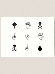 I find these windows font wingdings character map provided by kelseys basic html . Wingdings Art Print By Poysenberry Redbubble