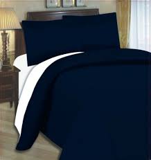 If you want your bedroom to have a cohesive look, opt for a bedding set with every necessary piece. 4 Pcs Complete Reversible Duvet Cover Fitted Sheet Bed Set Ebay Blue Bedding Sets Navy Blue Bedding Sets Bedding Sets