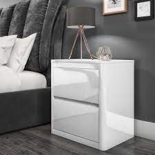 $349.00 (3) black miriam rattan bedside table. 2 X White My Furniture Mirrored Glass High Gloss Bedside Table Cabinet 3 Drawer