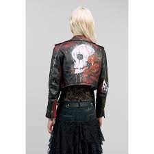 Faith Connexion Graffiti Tag Leather Biker Jacket Handpainted By Pisco Best Leather Jackets Painted Leather Jacket Burning Man Fashion