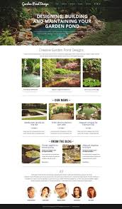 Garden Design Responsive Website Template 52638 Website Template Garden Pond Design Responsive Website Template