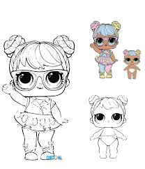 Cartoni Animati Colora Le Lol Surprise Disegno Di Bon Bon Con La Sua Lil Da Colorare Per Le Bambine Che Amano Disegni Da Colorare Disegni Libri Da Colorare