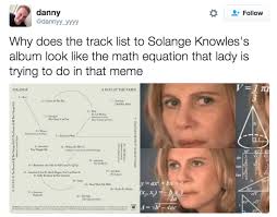 Solange Confused Lady Math Lady Confused Lady Know Your Meme