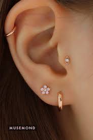 14k Gold Tragus Labret Piercing In 2021 Pretty Ear Piercings Cool Ear Piercings Earings Piercings