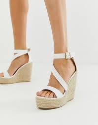 Black And White Espadrille Wedges Raid Zain White Espadrille Wedge Sandals Asos Espadrilles Wedges White Espadrille Wedges