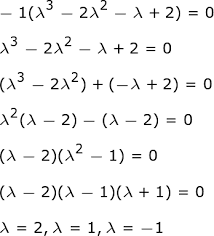 Now we must solve the following equation: How To Find Eigenvalues Of A Matrix