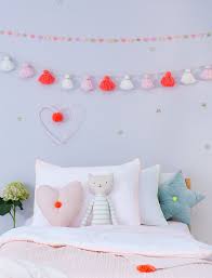 Girlande Quasten Girlande Kinderzimmer Kinder Zimmer Rosa Wande