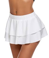 Buy AvidloveWomen Pleated Mini Skirt Solid Ruffle Lingerie Skirts Online at  desertcartKUWAIT