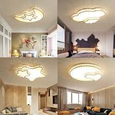 Crystal Accent Style Led Light Living Room Flush Mount Ceiling Light 4 Designs For Option Beautifulhalo Com