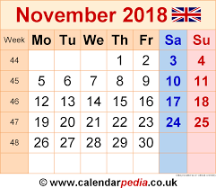 November 2018 Calendar Uk Calendar November September Calendar Calendar Printables Calendar June