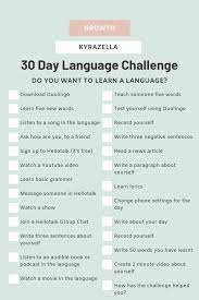 30 Day Language Challenge Learn Another Language Learning Languages Tips Korean Language Learning