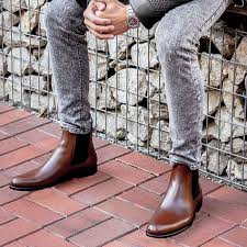 Men's high top ankle chelsea boots retro business zip formal pointed toe shoes. Serfan Chelsea Boot Herren Spezial Braun Schwarz
