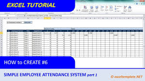 Wouldn't it be great if you knew where your money was always? How To Create A Simple Excel Employee Attendance Tracker Spreadsheet Youtube