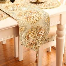 Think of a table runner as an accessory for a table. European Style Table Runner Luxurious Camino De Mesa Gold Silk Embroidery Cloth Runner Dining Room Table Flag Chemin De Table Table Runners Aliexpress