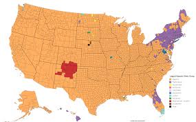 Map Map Of The Largest Hispanic Ethnic Group In Each Us