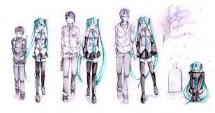 The Love Story Of Hatsune Miku Is Defined In These Images Her Fans Grow Old And Eventually Die Opposed To A Synthesized Voice That Can Never Die