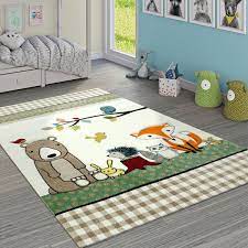 Diese modelle passen ins kinderzimmer. Kinderteppich Wald Tiere Beige Creme Teppichcenter24