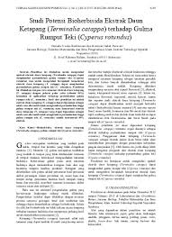Tanaman rumput) niku salah sawiji nami tanduran ingkang cukup terkenal teng dhaérah jawa. Top Pdf Pemanfaatan Ekstrak Daun Babandotan Ageratum Conyzoides Sebagai Bioherbisida Gulma Rumput Teki Cyperus Rotundus 123dok Com