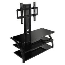 3 tier black glass tv stand. Tangkula 3 Tier Shelves Cantilever Tempered Glass Tv Stand For Flat Panel Television W Bracket Stable Black Prices Shop Deals Online Pricecheck