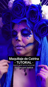 Tutorial de Catrina para Halloween 💀💙! Este makeup es la opción perfecta  para un look elegante y misterioso. Pueden encontrar el tutorial completo  paso a paso en mi canal de YouTube: Aryam Makeup. . . ...