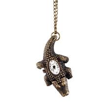 Tick Tock Croc Necklace Inspired By Peter Pan This Bronze Crocodile Necklace Features A Working Clock Clock Necklace Jewelry Necklace