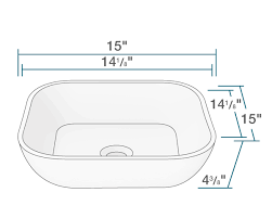 ab310 polystone square vessel sink