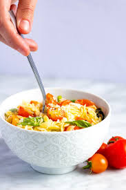 Inspired Taste Orzo Pasta Recipe With Tomatoes Basil And