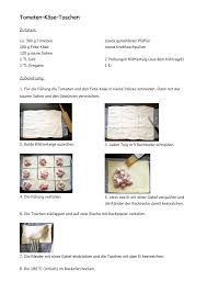 Rezept Mit Fotos Fotoanleitung Tomaten Kase Taschen Blatterteig Kochen Mit Kindern Unterrichtsmaterial In Den Fachern Hauswirtschaft Sachunterricht Kochen Fur Kinder Fotoanleitung Rezepte