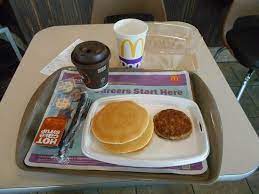 Pancakes With Sausage Coffee Water Picture Of Mcdonald S Hartford Tripadvisor