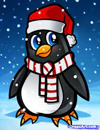 See more ideas about christmas tree drawing, tree drawing, christmas tree. Cartoon Christmas Penguin How To Draw A Christmas Penguin Penguin Drawing Christmas Paintings Christmas Cartoons