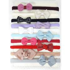 Kit 10 Faixas Lacos De Cabelo Bebe Meia Seda Enxoval Rn Shopee Brasil