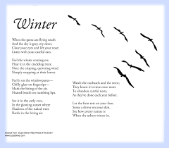Sensory Language Winter Poem For Children Great For School And Classroom Activities Common Core First 1st Grade Winter Poems Poetry Lessons Teaching Poetry