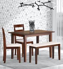 Click for more details $ 3,875. Buy Ramen 4 Seater Dining Set With Bench In Antique Oak Finish Mintwud By Pepperfry Online Modern 4 Seater Dining Sets Dining Furniture Pepperfry Product