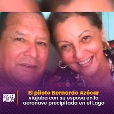 Cortesía @revistavay • Bernardo José Azócar, piloto de la aeronave YV32996,  precipitada este 9 de mayo con ocho personas a bordo, en el Golfo de  Venezuela, viajaba junto a Hilda Rincón, su