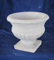 This cemetery vase is perfect for your loved one(s). Empire Planter Small Planters Concrete Planters Cemetery Vases