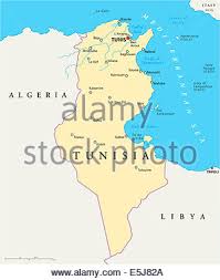 Lire la suite depuis la. Carte Politique Avec La Tunisie Capitale Tunis Les Frontieres Nationales La Plupart Des Grandes Villes Rivieres Et Lacs Avec L Anglais A L Etiquetage Photo Stock Alamy