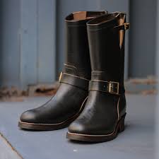 DAPPERS - 40s 風格 Horse Butt 茶芯馬皮製工程師靴