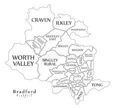 Mapa politico inglaterra gales irlanda norte esocia diario londinense. Mapa Moderno De La Ciudad Ciudad De Bradford De Inglaterra Con Las Salas Y Los Titulos Ilustracion Del Vector Ilustracion De Metropolitana Contorno 115219748