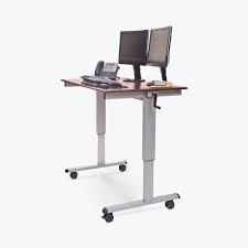 Numerous esteemed experts agree that standing is better than sitting and that walking is better than standing. 48 Wood Veneer Sit Stand Office Desk W Wheels Crank Adjustable Computerdesk Com