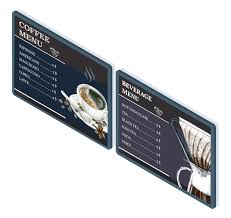 Poster with inscription about coffee drinks. Reasons To Use A Digital Coffee Shop Menu Board Signagetube