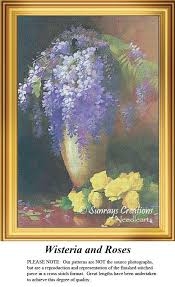 If you have turned it off manually in your browser, please enable it to better experience this site. Vintage Cross Stitch Patterns Wisteria And Roses Flowers Cross Stitch Counted Cro Vintage Cross Stitch Pattern Vintage Cross Stitches Cross Stitch Patterns