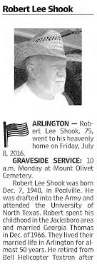 Robert Lee Shook Obituary