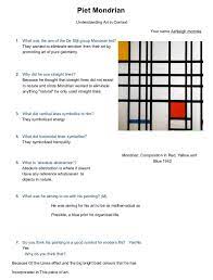 Mondrian Homework Sheet Jr Art Art Promotion Homework Sheet