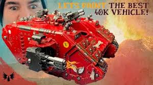 Painting an awesome 40k Blood Angels Land Raider Redeemer (Space Marines)