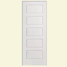 Masonite 32 In X 80 In Solidoor Riverside Smooth 5 Panel Equal Solid Core Primed Composite Si Prehung Interior Doors Doors Interior Top Interior Design Firms