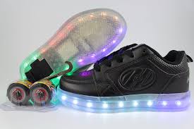 Heelys Premium 1 Lo Triple Black Light Up Roller Skate Wheels Boys Girls Youth Ebay