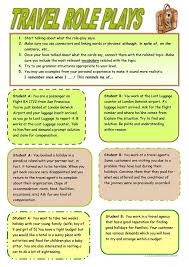 Travel Role Plays English Teaching Materials Learn English Speaking Activities Esl