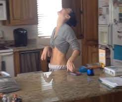 This clip happens to be in the kitchen while she looks up recipes! Man Secretly Records Wife Dancing In The Kitchen When She Thinks She S Alone